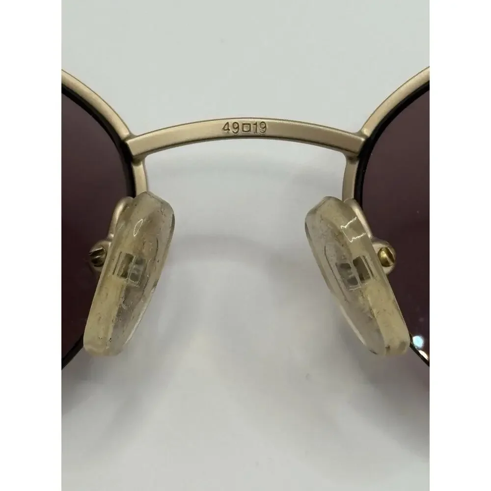 First Issue Gold Oval Sunglasses Purple Lenses